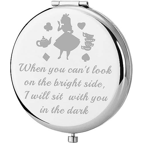 AKTAP Princess Compact Mirror with Inspirational Quote