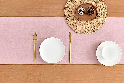 Wracra 13x48 Inch Linen Table Runner - Rustic Burlap Decor
