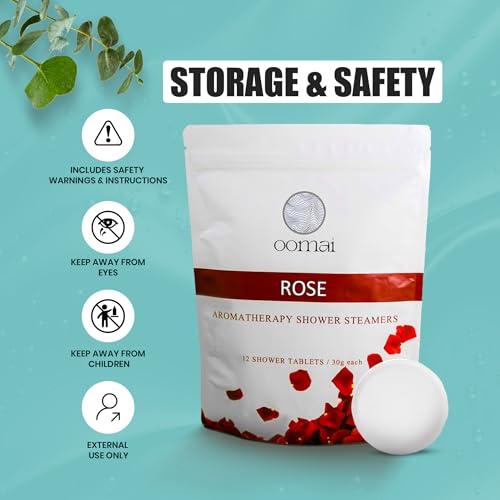Natural Aromatherapy Shower Steamers with Rose Scent - Spa Set