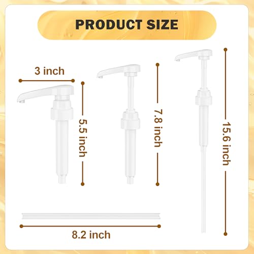 Coffee Syrup Pump Set for Monin 750ml Glass Bottles - 4 Pumps with Tip Covers
