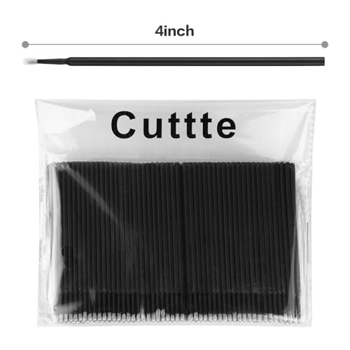 Cuttte 500PCS Micro Swabs for Eyelash Extensions & Makeup