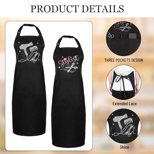 Auidy 6TXD Waterproof Hair Stylist Apron - 2 Pockets, Adjustable