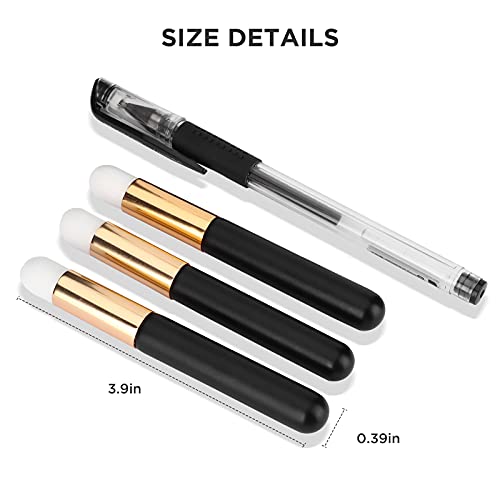 BEYELIAN 20 Pcs Black Lash Shampoo Brush Set for Eyelash Extension & Facial Cleansing (Brushes-Black)