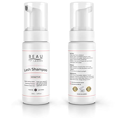 Beau Lashes Eyelash Extension Foam Cleanser Shampoo with Brush (50ml)