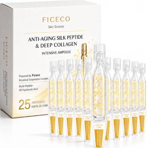 Ficeco Silk Peptides Collagen Ampoule Serum - 25 Pack Face Treatment