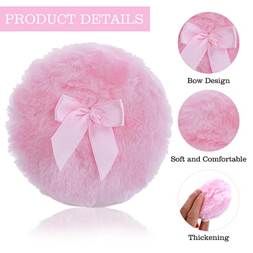 Sibba Large Fluffy Puff, 4 Inch Ultra Soft Washable Reusable Velour