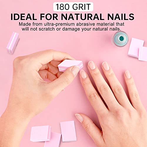 Mini Nail Buffer Blocks - 100/180 Grit Manicure Tools, 50 Pcs