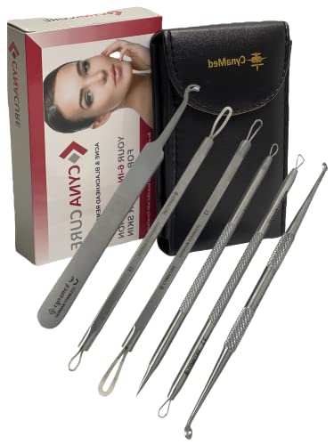 Cynamed Professional 6-Piece Stainless Steel Blackhead & Acne Remover Kit