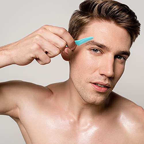 ASTARON 60-Piece Facial Eyebrow Razor Set - Dermaplaning & Shaping Tool for Men & Women
