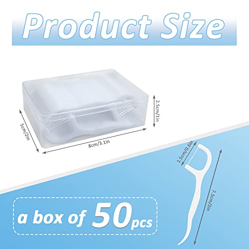 Modixun 300PCS Travel Dental Floss Picks 6-Pack Unflavored Strong Tooth Flossers