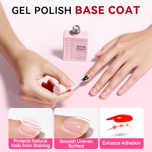 Makartt Gel Base Coat 15ml Upgraded Formula – Clear Base Coat