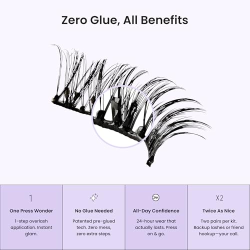 imPRESS Pre-Glued Strip Lash Kit - Classic Natural, 2 Pairs