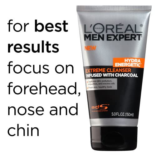 L'Oreal Paris Men Expert Hydra Energetic Charcoal Cleanser - 2 ct