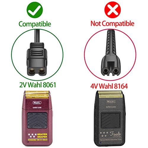 Replacement Power Cord for Wahl Trimmer 8061, 8163, 8786 - Black