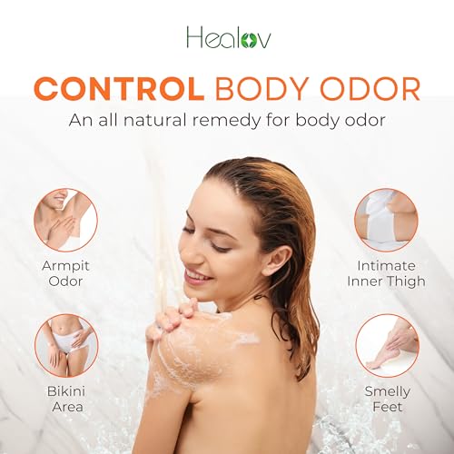 Healov Persimmon Body Wash - Natural Deodorizing Soap for Odor Control
