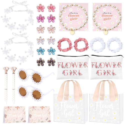 Flower Girl Proposal Gift Set – 30-Piece Accessory Kit for Weddings