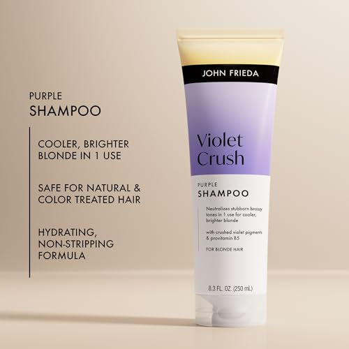 John Frieda Violet Crush Purple Shampoo for Blonde Hair, 8.3 fl oz