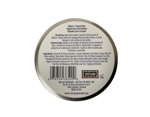 Murray's Billey's Beard Balm 2 oz for Grooming & Styling