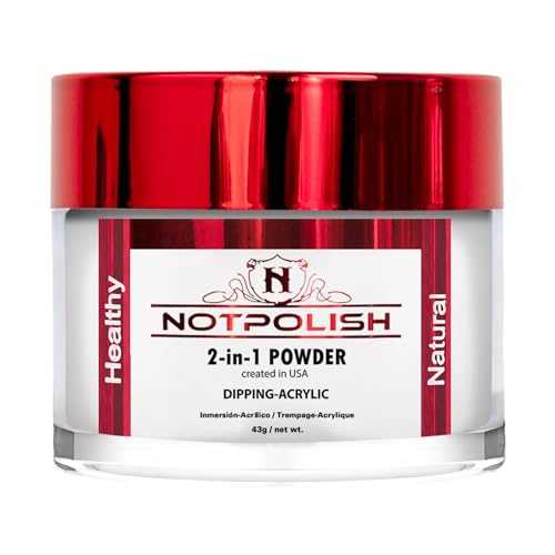 Notpolish Dip Powder for Nails - Milky White 2 oz - Long Lasting, No UV Needed, Perfect for Dipping & Dabbing