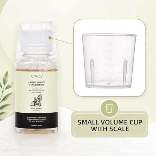 ACTROL Unscented Lash Shampoo Concentrate 60ml Refill - Makes 12 Foam Bottles