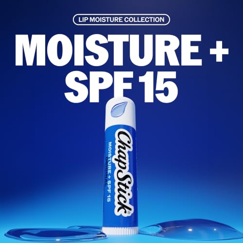 ChapStick Moisture Lip Balm SPF 15 - 4 Count Pack, 0.15 Oz Each