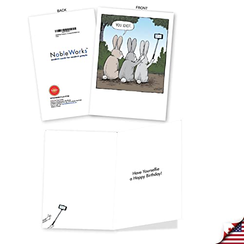 Funny Animal Birthday Greeting Cards - Assorted 3 Pack with Envelopes
