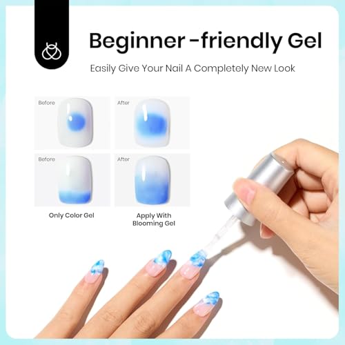 Beetles Blooming Gel Nail Polish - HEMA Free, 20ml with Brush