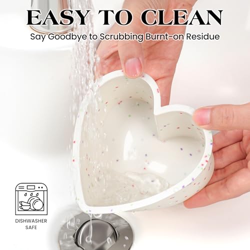 4 Inch Nonstick Silicone Heart Cake Pans Set of 3