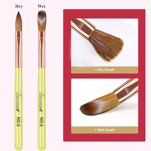 DAIXIANGER 9Pcs Acrylic Nail Brush Set for Professional Nail Art & 3D Carving
