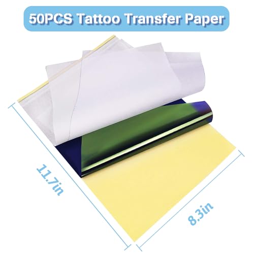 ComboFix 50 Sheets Tattoo Transfer Paper for Tattooing - Thermal Stencil Sheets Bulk