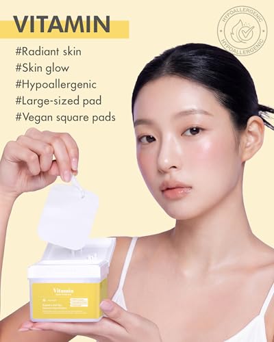 DERMAL 05 Vitamin C Pad - 120 Count Vitamin Toner Pads with Niacinamide & Sea Buckthorn