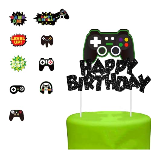 21-Piece Video Game Cake Toppers Set for Birthday Parties