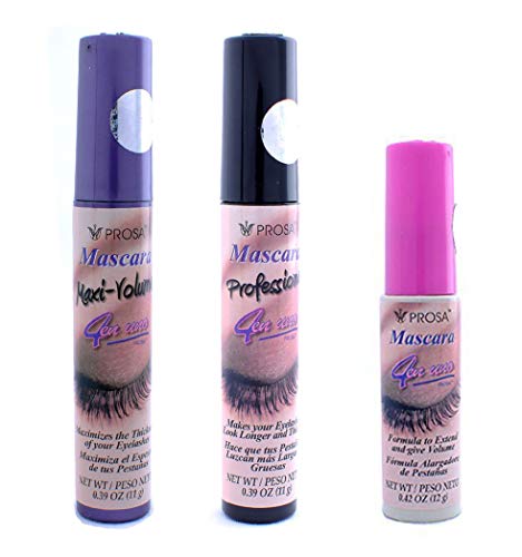 Prosa Professional 3 Pcs Maxi Volume Black Mascara 4-in-1