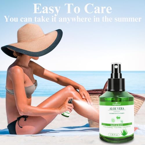 BIGHTURE Aloe Vera Facial Hydrating Spray with Cucumber & Vitamin E, 1.73 oz