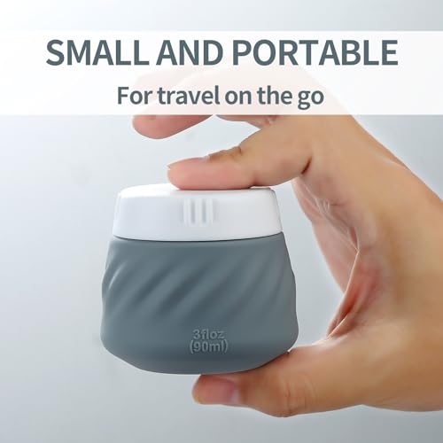 Gemice 3oz Silicone Cream Jars - TSA Approved Travel Containers (4 Pack)
