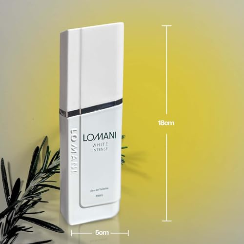 Lomani White Intense Eau de Toilette for Men, 3.3 Ounce Citrus Fragrance
