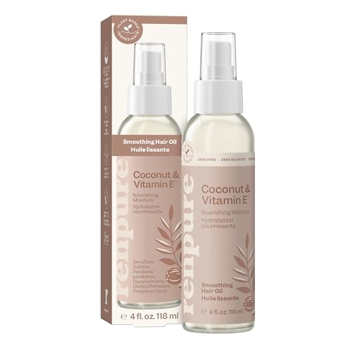 RENPURE Coconut & Vitamin E Hair Oil for Dry, Brittle Hair - 4oz - Coconut Hair Oil