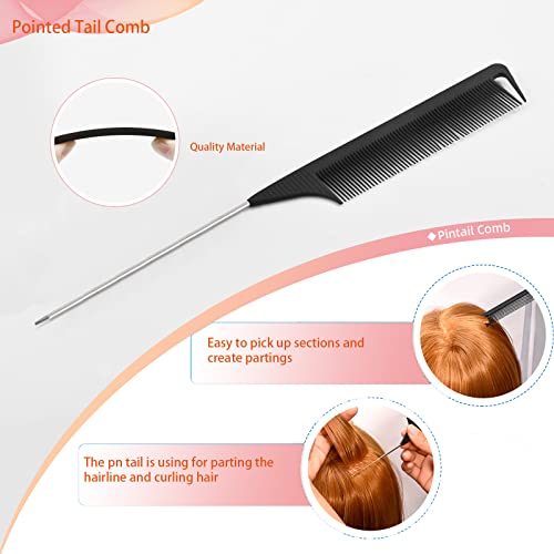 NEWISHTOOL Pink Hair Extension Kit: Stainless Steel Pliers & Comb