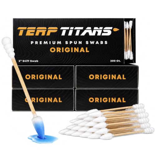 TerpTitans Bamboo Cotton Swabs - 800 Pack, Dual-Tip for Precision Cleaning