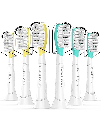 Futulkyus Replacement Brush Heads for Philips Sonicare Kids, Ages 7+, 6 Pack