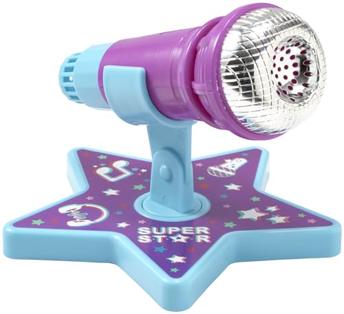 DecoSet Super Star Cake Topper with Echo Microphone - Reusable Birthday Decoration