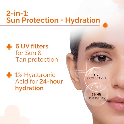 The Derma Co 1% Hyaluronic Acid Sunscreen Aqua Gel SPF 50 PA++++, 80g