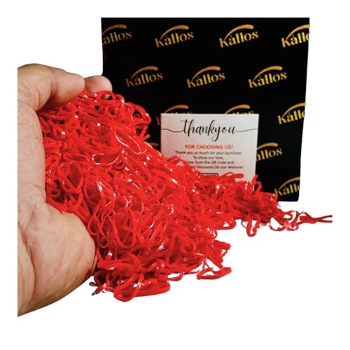 500 Pack Red Rubber Bands for Hair - Durable No-Damage Ties