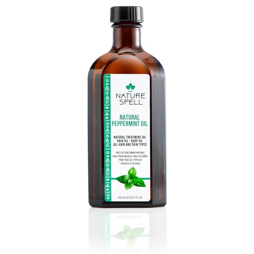 Nature Spell Peppermint Oil for Hair Growth - Pre-Diluted Scalp Oil, 5.07oz
