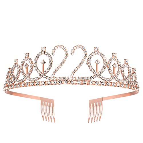 Rose Gold 22nd Birthday Sash & Tiara Set for Girls