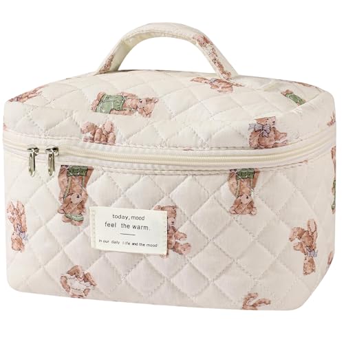 Gosect Large Floral Makeup Bag 018Bear - Travel Organizer