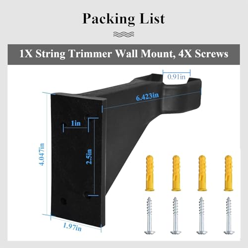 Heavy-Duty Wall Mount for Garden Power Tools - Fits EGO Trimmer