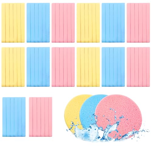 240 Pcs Compressed Facial Sponges - Soft Exfoliating Face Cleaning Pads