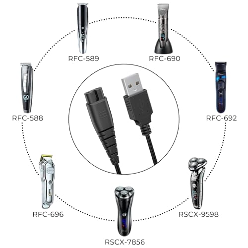 5V USB Charger for Hatteker Cordless Beard Trimmer & Clippers