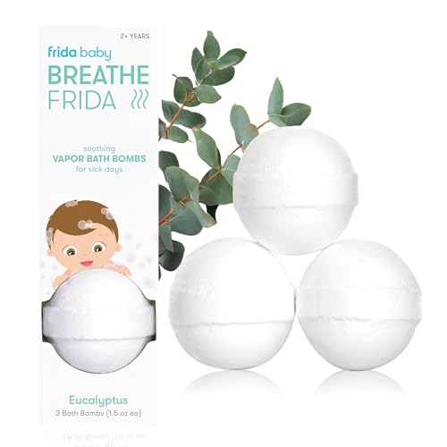 Frida Natural Vapor Bath Bombs - Eucalyptus Lavender 3-Pack for Toddlers 2+ Years